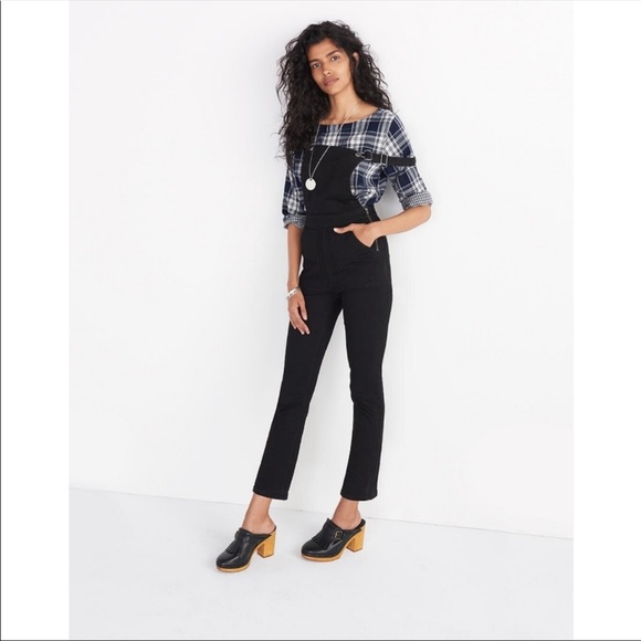Madewell Cali Denim-Boot Black Overalls - Picture 3 of 10
